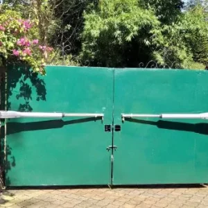 Automatic swing gate with an integrated motor and arms