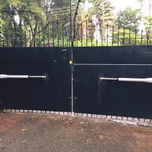 Automatic swing gate with remote access for residential home in Nairobi.