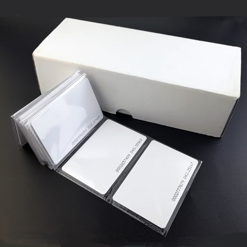 White PVC RFID smart card with microchip