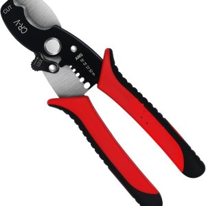 8-inch multi-purpose cable stripping pliers with built-in wire cutter and ergonomic grip