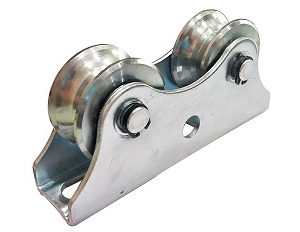 stainless steel double wheel sliding gate roller u groove 4 inch heavy duty