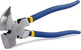 10-inch fence cutting pliers with blue grips