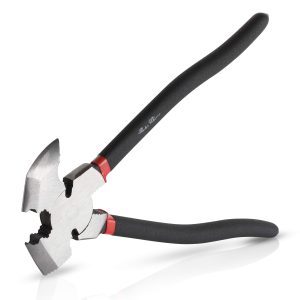 10 inch wire fencing pliers with hammer staple puller high tensile wire cutter
