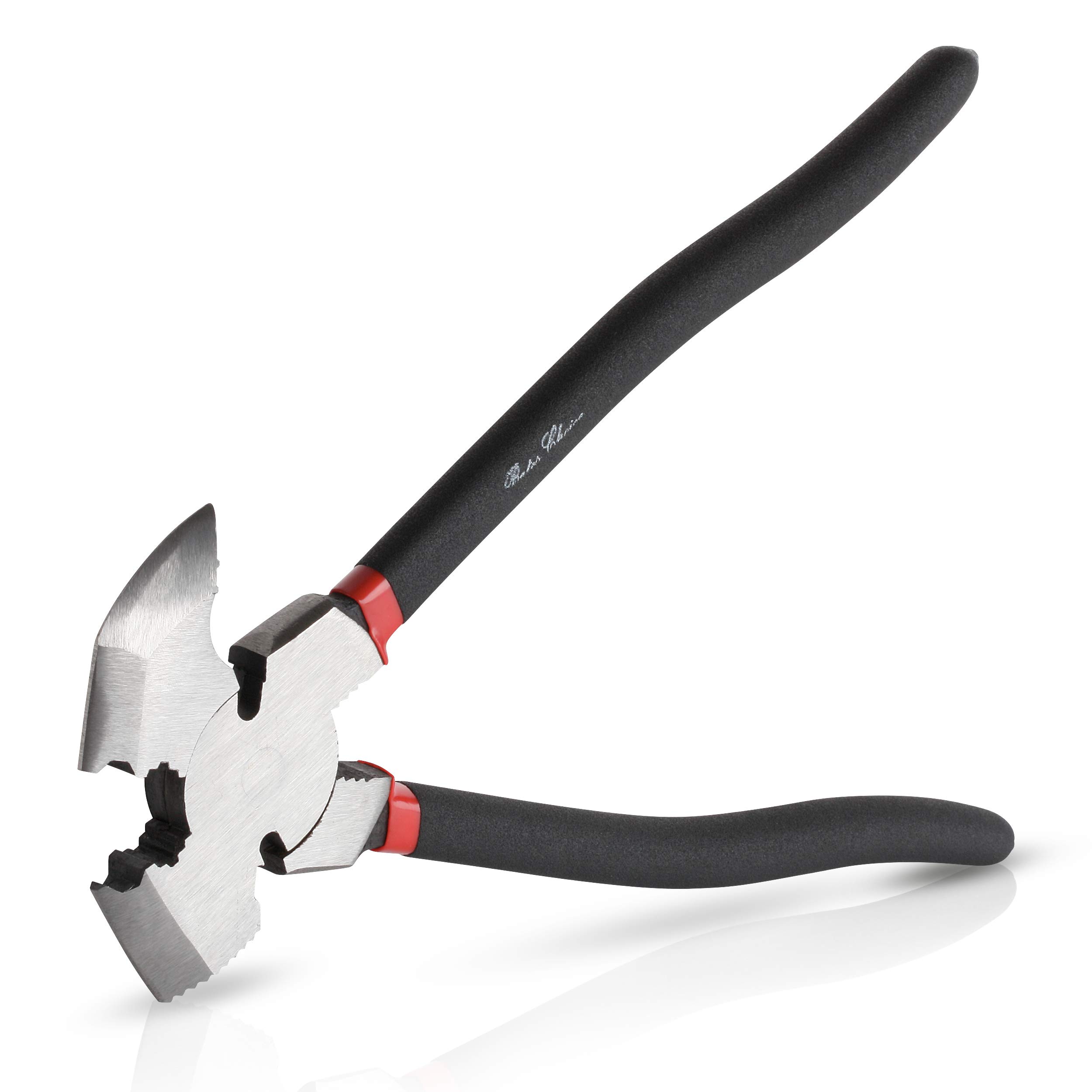 10 inch wire fencing pliers with hammer staple puller high tensile wire cutter